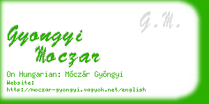 gyongyi moczar business card
