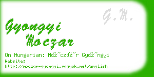 gyongyi moczar business card
